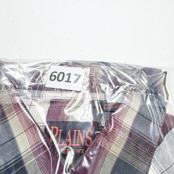 Plains Western Shirt Mens Extra Large Red Plaid Pearl Snap Cowboy Southwest - Picture 11 of 11